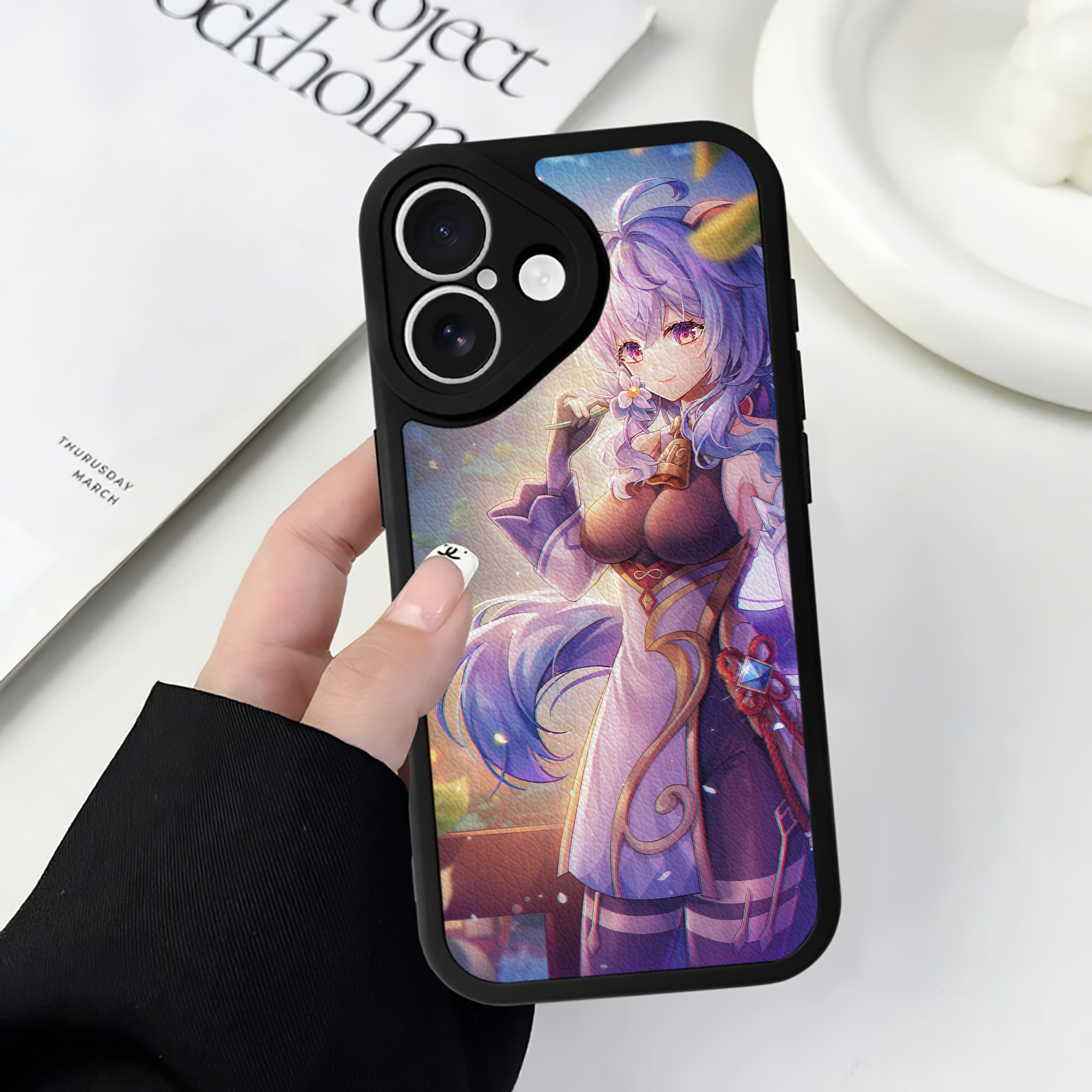 げんし神 genshin 【iPhone 16シリーズ対応】シリコンスマホケース（レザー調） 材質：シリコン